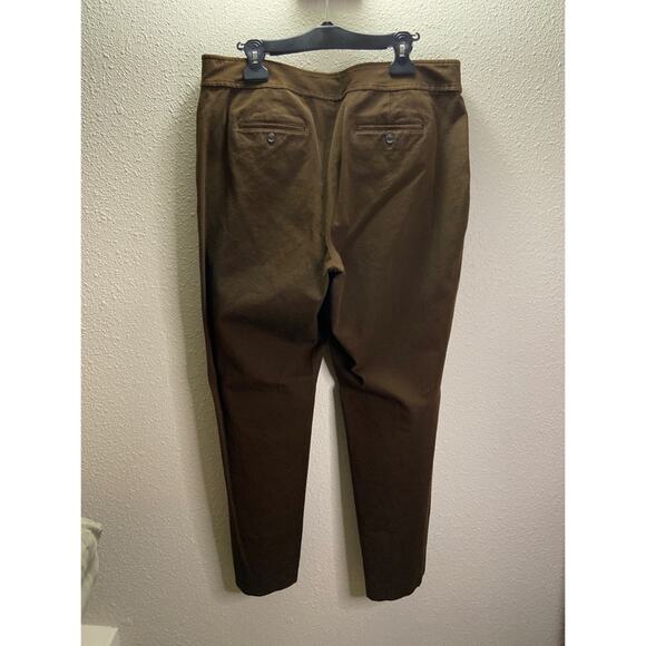 Chaps Women Brown Office/Work Cotton Blend Pants Size 16W - Picture 3 of 5